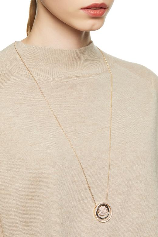 OCTAVIA 同心圆锆石吊坠项链 4473 商品图0