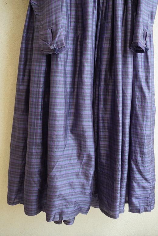 MAKU textiles｜真丝刺绣格纹交叠式连衣裙 商品图11