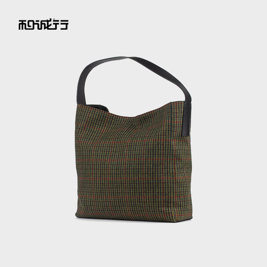 和诚行 2024新款毛呢大容量托特包时尚千鸟格纹单肩腋下包3920042 商品图1
