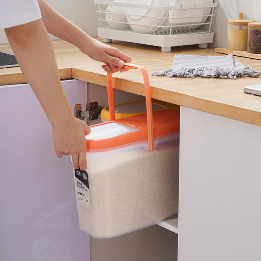 【安心米桶留住米香，夹缝米桶，防潮/防尘/防虫】家用塑料密封米桶 厨房20斤透明储米缸 面粉五谷杂粮储存箱 防潮防虫箱子-QQ 商品图3