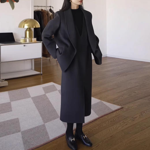 裁缝学苑AS365双面呢毛呢西装大衣外套背心连衣裙纸样女装两件套装样板 商品图4