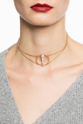 OUDAL奥黛儿 几何珍珠锆石项链 4497