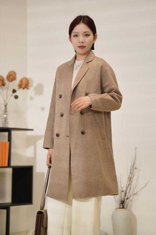 【M2】AM灰咖大衣100%绵羊毛呢外套6C8315290099 商品图0