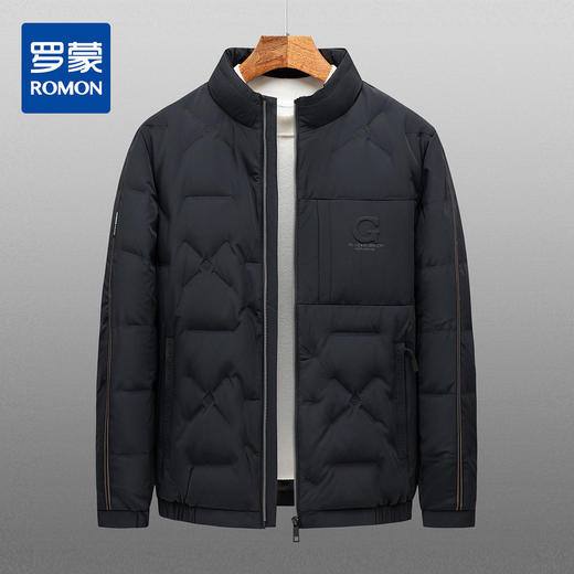罗蒙秋冬季男装商务休闲立领羽绒服男舒适保暖百搭羽绒服简约外套 商品图8