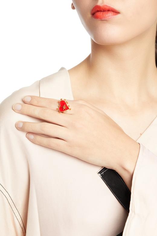 OUDAL奥黛儿 红色爱心开口戒指 5776 商品图0