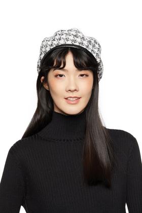 OCTAVIA 黑白编织贝雷帽 5686