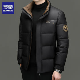 【精选】罗蒙2024新款男士商务休闲防寒保暖90鸭绒羽绒服  帽子可拆卸