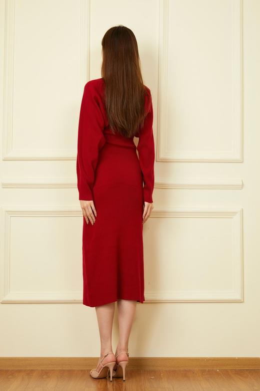 SIA SAYLOR 法式挂脖针织连衣裙开衫套装 19204 商品图7