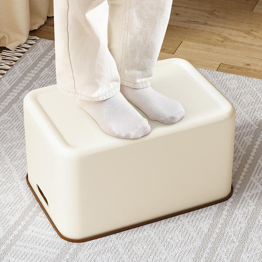 【买1送1】自带滤镜的奶油收纳盒 桌面整理客厅零食玩具置物篮 厨房杂物筐 长方形带盖储物箱 商品图3