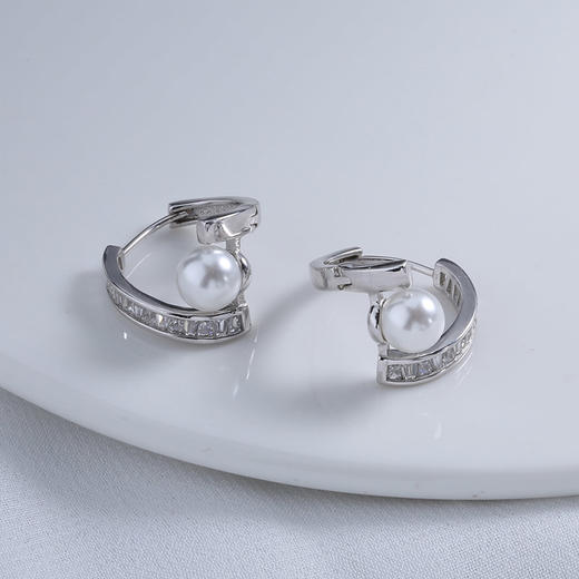 【宏艺珠宝】心月流光·银s925耳饰 商品图2