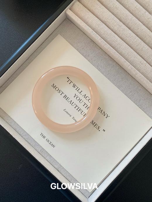 温柔西柚粉 阿富汗玉藕粉手镯 商品图4