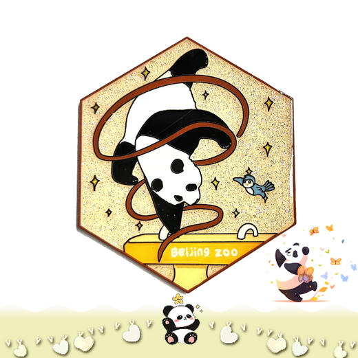 运动系列-萌熊体操冰箱贴/徽章 商品图0