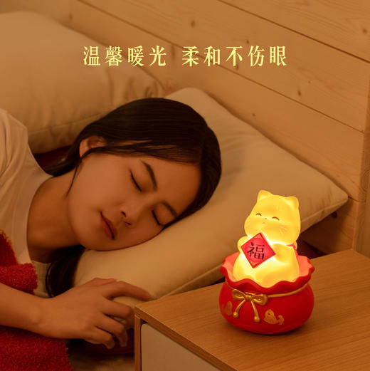 【故宫家居】故宫猫福袋小夜灯收纳摆件文创新年本命年生日礼物 商品图4