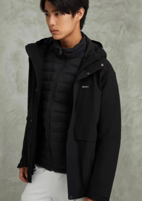 三合一羽绒冲锋衣310D