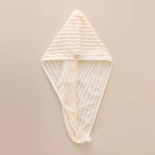 【解放双手！ 不易掉毛】新款波浪纹干发帽毛巾加厚柔软强力吸水珊瑚绒可爱速干网红包头巾。ry 商品图6