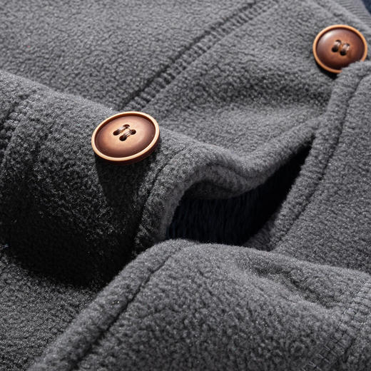 【加绒加厚】罗蒙秋冬摇粒绒外套男针织开衫外套男加绒外套男士外套抓绒衣 商品图10