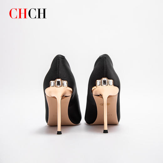 2024秋冬新品CHCH平衡鞋专柜同款牛皮尖头细跟时尚高跟鞋女鞋CO2B5391 商品图2
