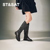 星期六经典百搭厚底增高长筒骑士靴SSC4117475 商品缩略图0