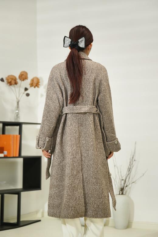 【M1】AM 翻领单长款气质大衣6D8315200 商品图2