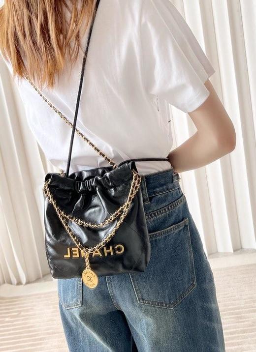 香奈儿-23s春夏系列Antibazp皮mini22Bag黑金（HH） 商品图5