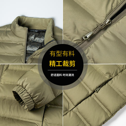 幸运鹿 时尚轻薄排骨羽绒服石墨烯科技锁温 情侣款9623168-69羽绒服 商品图4