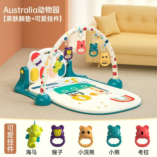 贝恩施脚踏钢琴新生婴儿音乐玩具0-1岁健身架早教益智宝宝3-6个月 商品图0