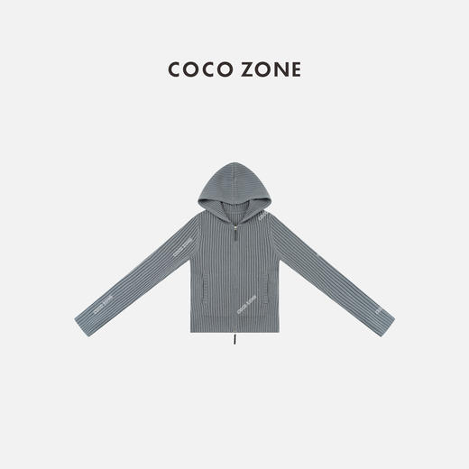 COCO ZONE 设计感立领针织衫显瘦拉链开衫上衣CC1C2304 商品图0