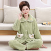 秋冬【中老年人珊瑚绒睡衣】妈妈装 冬天家居服 奶奶开衫法兰绒两件套装 商品缩略图1