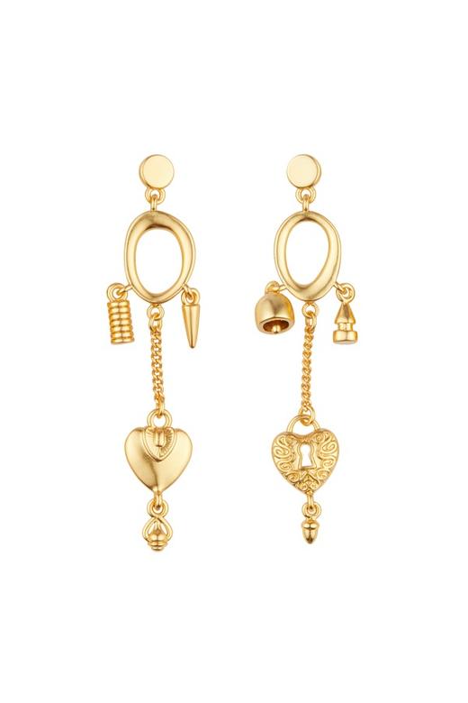 OUDAL奥黛儿 不对称复古宫廷风耳环 5777 商品图2