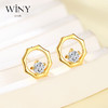 Winy925纯银日月同辉耳钉送女友闺蜜节日生日礼物 商品缩略图0