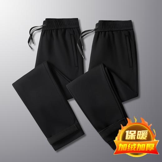 【加绒】【新款DSF】大依优型大码松紧腰收口休闲加绒运动裤卫裤休闲裤加肥加大运动长裤胖子裤子 商品图4