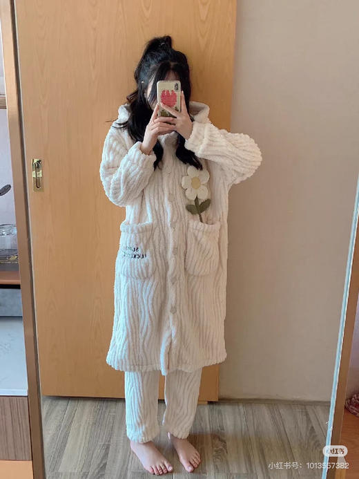 珊瑚绒家居套装（锁 商品图1