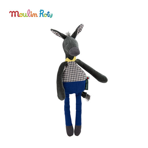 Moulin Roty 灰色小驴手摇铃 启蒙玩偶 适用年龄0岁以上 内置摇铃 柔软绒布 森林里的红苹果树系列 法国品牌-675005 商品图9