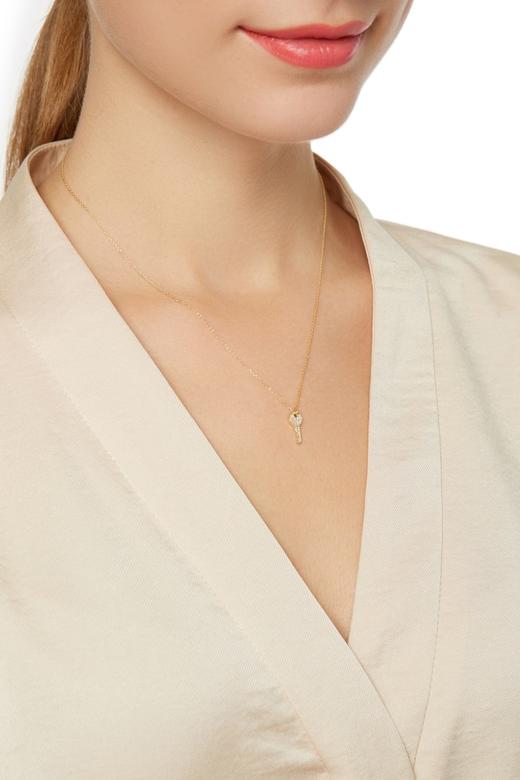 OCTAVIA 钥匙吊坠锆石项链 4924 商品图0