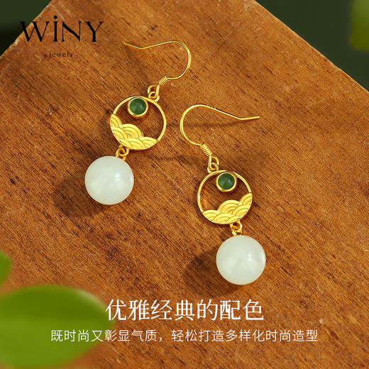 Winy925纯银画屏耳饰送女友闺蜜节日生日礼物 商品图3