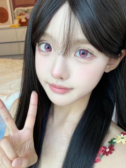 CN花花兔 半年抛 腥红之月 直径14.2mm着色13.6mm 商品图0