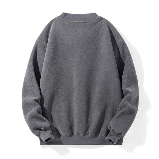 【加绒加厚】罗蒙秋冬摇粒绒外套男针织开衫外套男加绒外套男士外套抓绒衣 商品图1