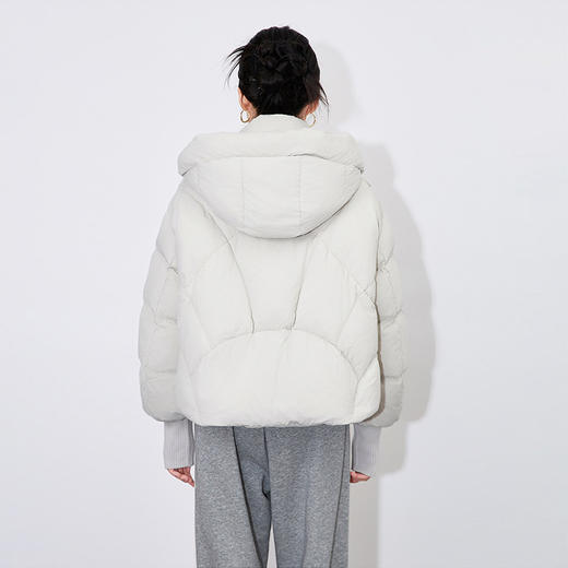 【高货wl】全新升级【铂金会员533/天猫719/差价186】(14346) 洛诗琳秋冬甜美风气质连帽廓形短款羽绒服简约保暖外套 商品图4