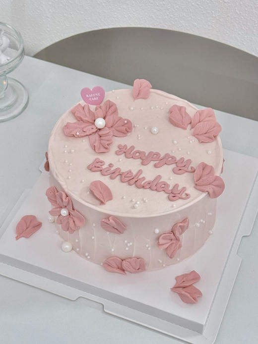 女神粉色裱花韩系蛋糕 商品图0