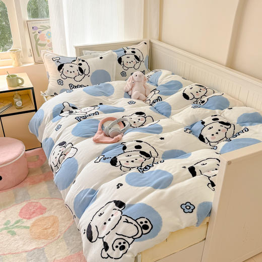冬季牛奶绒宿舍三件套 商品图3