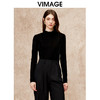 VIMAGE纬漫纪气质立领舒适柔软打底百搭上衣冬新款V2213838 商品缩略图5