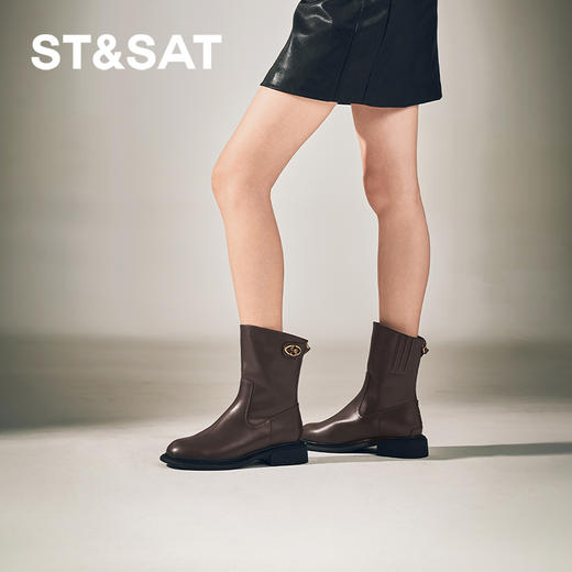 【绒里可选】星期六经典百搭厚底短靴SSC4116P0T/SSC4118P0T 商品图8