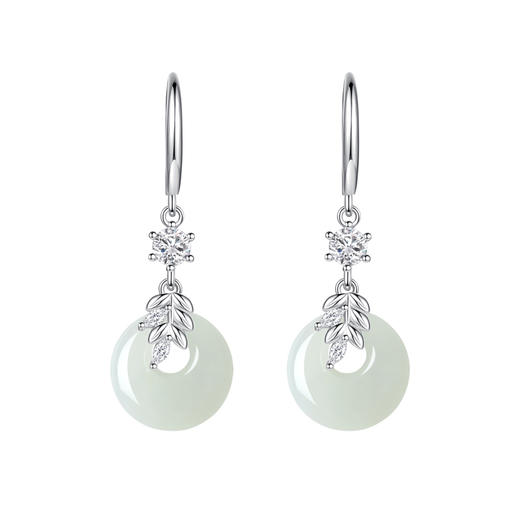 Winy999足银"岁岁平安"平安扣耳饰送女友闺蜜节日生日礼物 商品图6