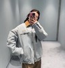 刘浩存同款  重磅贸y公司  miu男女同款单宁棉服外套  复古灯芯绒领  日本冈山水洗牛仔棉服 商品缩略图0