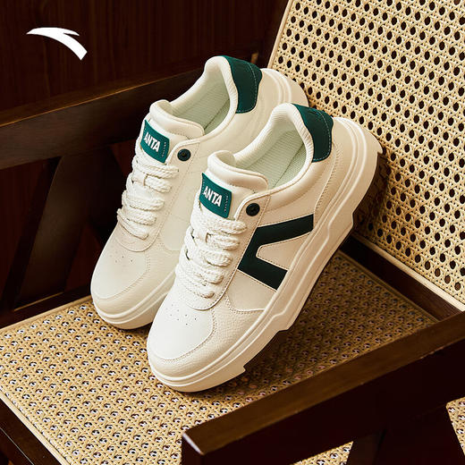 安踏A道丨低帮板鞋男冬季小白鞋运动鞋男鞋112448023 商品图1