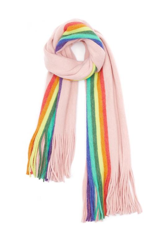 SUMMER & SAGE 彩色条纹流苏围巾 5656 商品图1