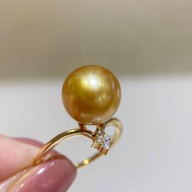 钻石菲律宾金珠戒指 10.9mm