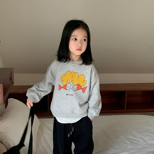 【韩版卡通设计可爱又时尚，柔软棉质面料，穿着舒适保暖】儿童洋气卡通长袖卫衣 春秋装新款 男女童棉韩版套头 外套上衣潮款-QQ 商品图1
