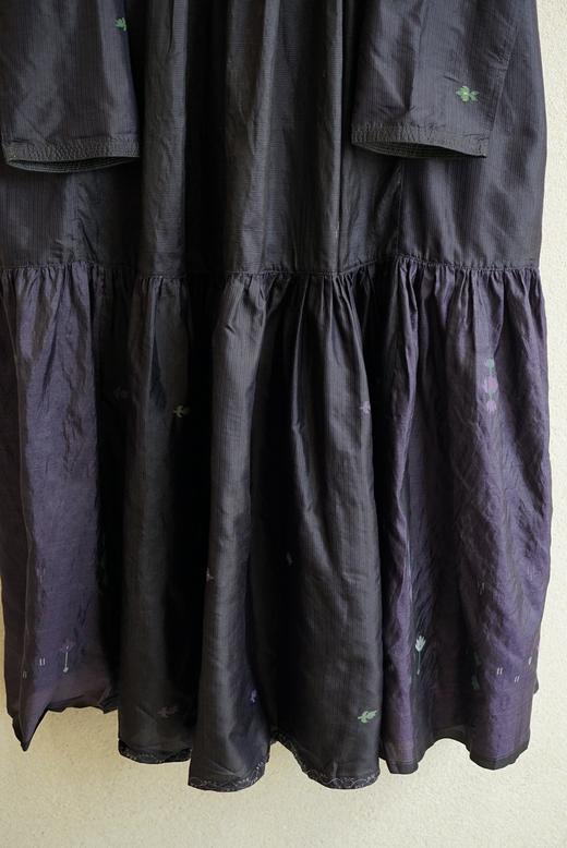 MAKU textiles｜真丝褶皱刺绣连衣裙 商品图2