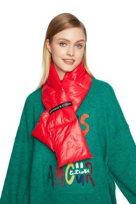 OCTAVIA 字母饰红色围巾 5288